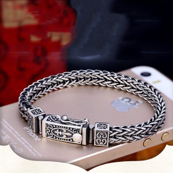 Mens 925 Sterling Silver Franco Link Curb Chain Bracelet 2