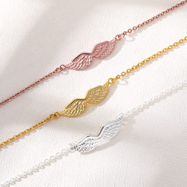 Stainless Steel Angel Wings Bracelets For Women 3