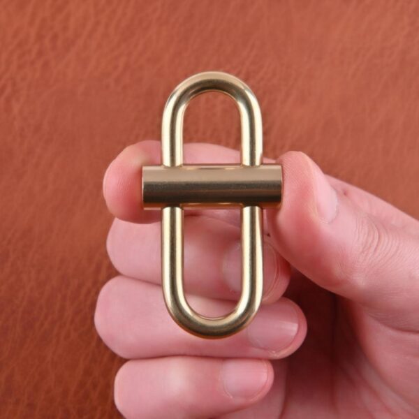 Anti-oxidation Brass Key Ring Anti-rust Keychain With Locking Clip 2