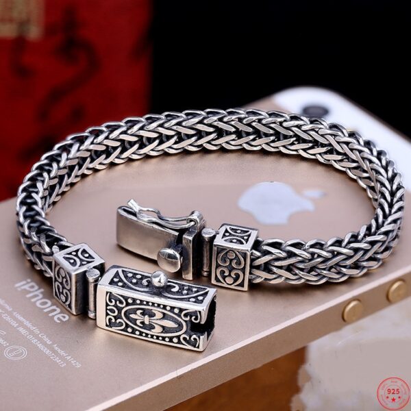 Mens 925 Sterling Silver Franco Link Curb Chain Bracelet