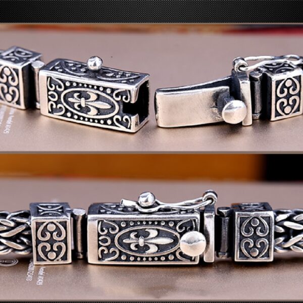 Mens 925 Sterling Silver Franco Link Curb Chain Bracelet 5