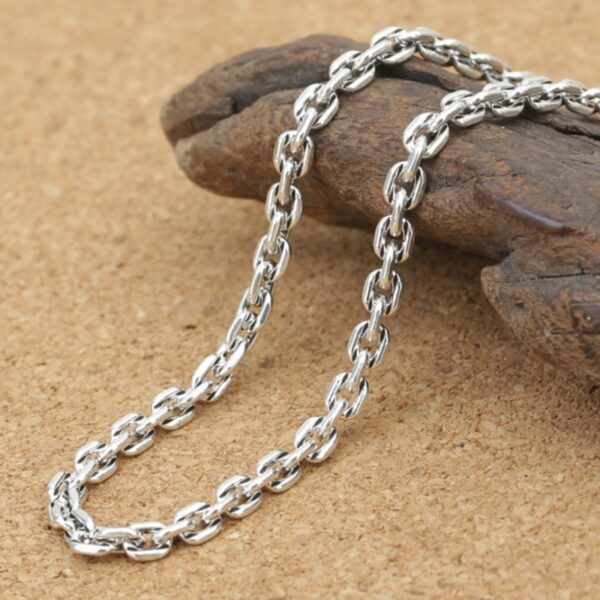 S925 Sterling Silver Cross O Chain Necklace 1
