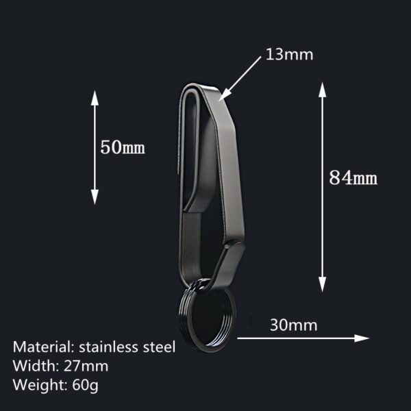 Style 1 Waist Hanging Stainless Steel Car Keychain