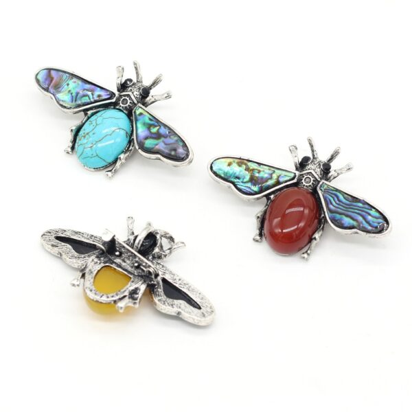 Paua Abalone Insect Bee Pin Brooches Charm Jewelry 2