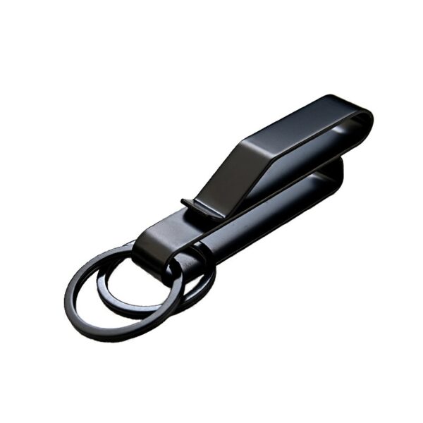 Waist Hanging Stainless Steel Car Keychain Belt Clip Bluckle Keyring 5