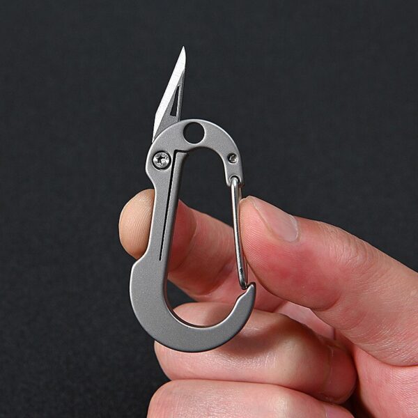 Multifunctional Titanium Keychain Men's Waist Hanging Car Key Ring Pocket Knife 3
