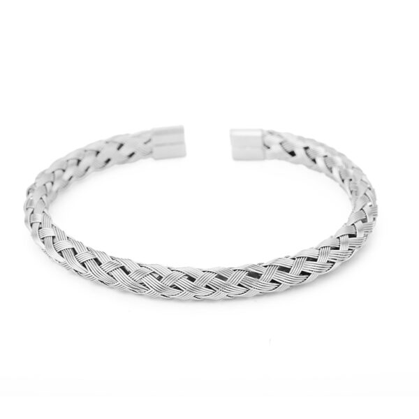 Silver Braided Bracelet for Men and Women