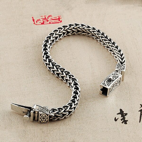 Mens 925 Sterling Silver Franco Link Curb Chain Bracelet 4