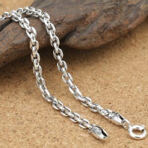 S925 Sterling Silver Cross O Chain Necklace