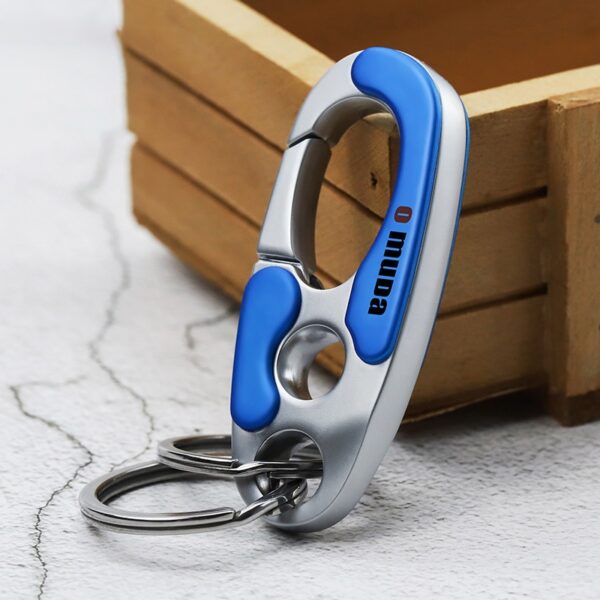 Double Car Key Ring Buckle Stainless Steel Carabiner Climbing Keychain