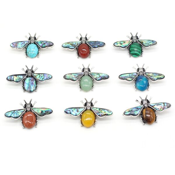Paua Abalone Insect Bee Pin Brooches Charm Jewelry 1