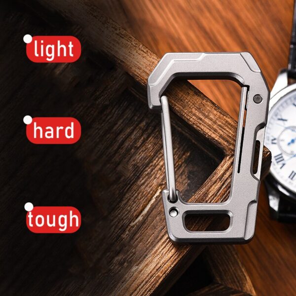 Multifunctional Titanium Keychain Men's Waist Hanging Car Key Ring Pocket Knife 2
