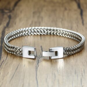 Dragon Scales Stainless Steel Double Rope Chain Bracelet 2