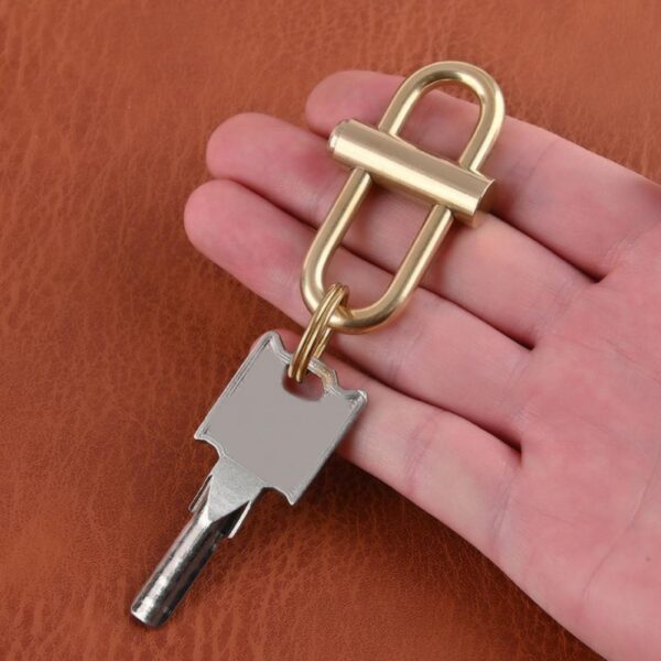 Anti-oxidation Brass Key Ring Anti-rust Keychain With Locking Clip 1