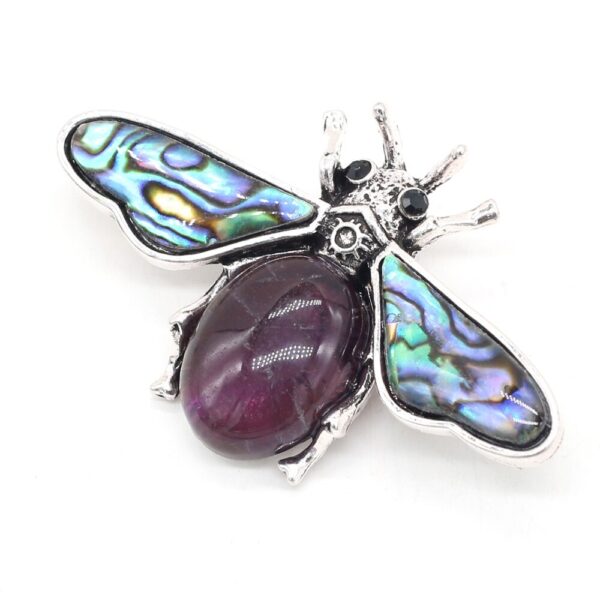 Amethyst Insect Bee Pin Brooch
