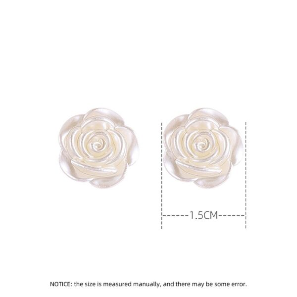 Camellia Earrings White Flower Drop Earrings Women Jewelry 4