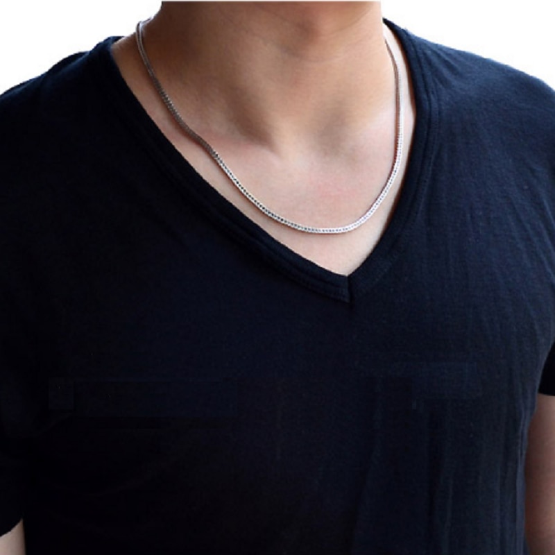 Foxtail Chain Necklace for Men S925 Sterling Silver