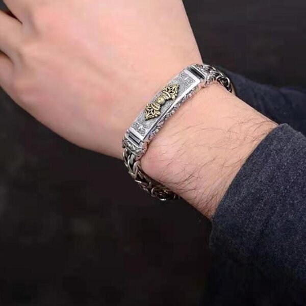 Chinese Style Retro Silver Hipster Bracelet for Men's 5