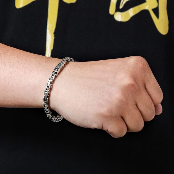 Men's Bracelet with Dragon Motif and Six-character Mantra 3