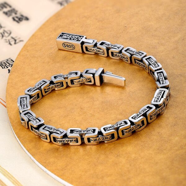 Men's Bracelet with Dragon Motif and Six-character Mantra 1