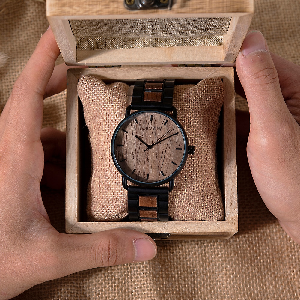 Zebra Wood Simple Ultra-thin Quartz Watch 6
