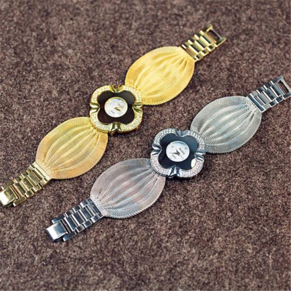 Elegant Butterfly Gold & Silver Bracelet Watch 2