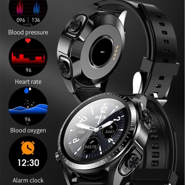 2 in 1 Smart Watch With Built-in Bluetooth Earphones Multifunction 6