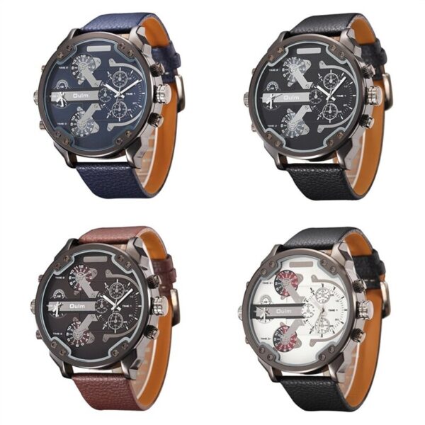 Men's Large Oversized Luxury Round Quartz Watch 6