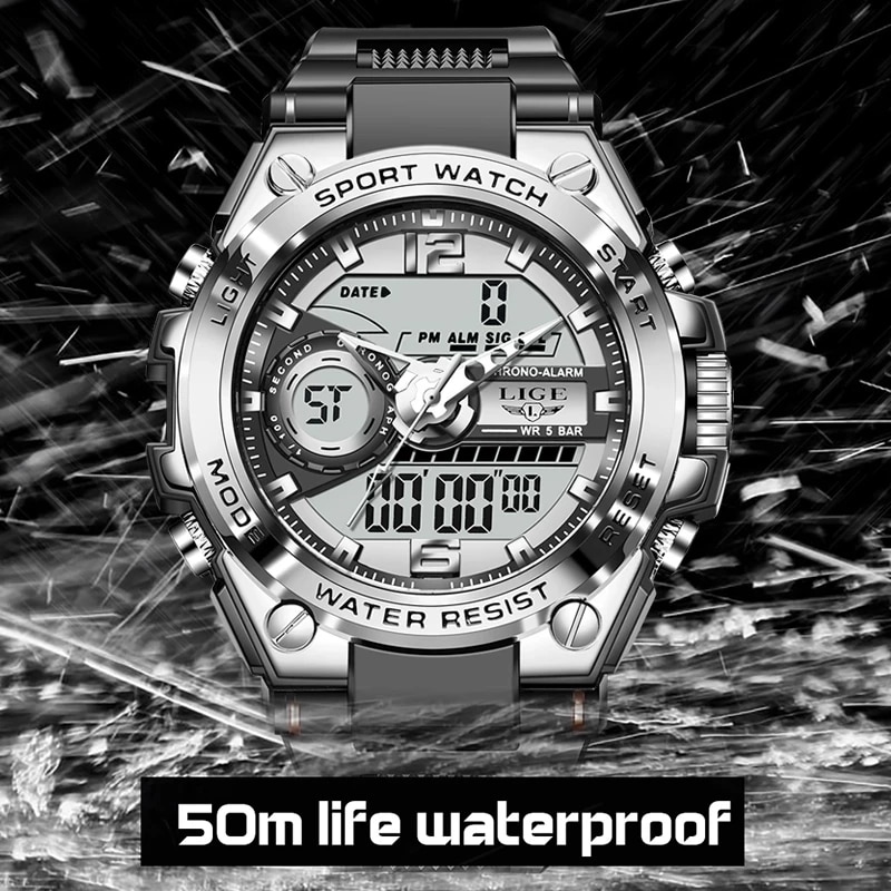 Men's Military Tactical Watch Waterproof LED Sport Wristwatch 6