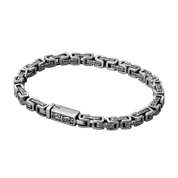 Men's Bracelet with Dragon Motif and Six-character Mantra 4