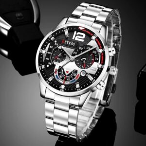 Luxury Men’s Stainless Steel Quartz Watch