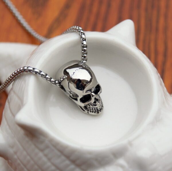 Skull Head Pendant Men's Necklace 2
