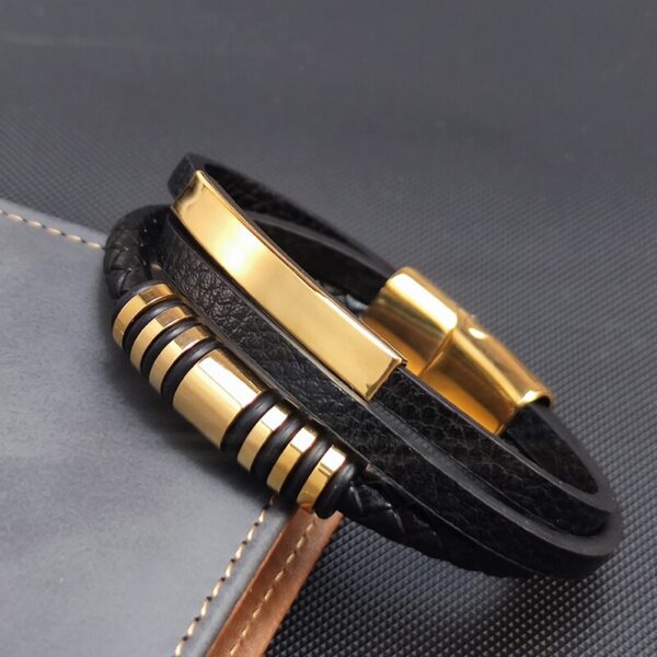 Multilayer Beaded Leather Charm Bracelet Men's Jewelry 2
