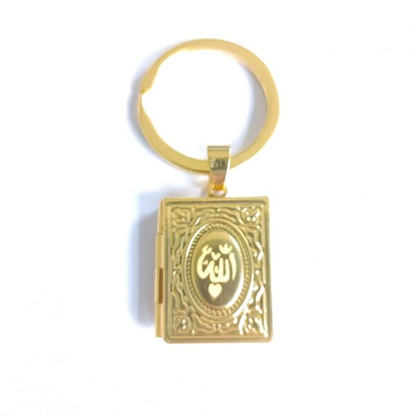 Gold Allah Quran With Photo Frame Pendant