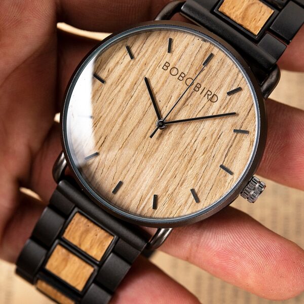 Zebra Wood Simple Ultra-thin Quartz Watch 3