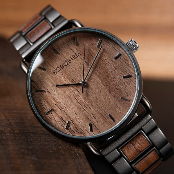 Zebra Wood Simple Ultra-thin Quartz Watch