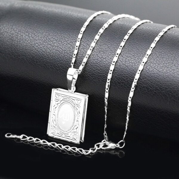 Allah Quran With Photo Frame Pendant Necklace 3