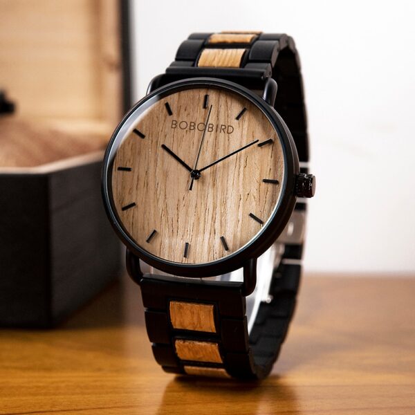 Zebra Wood Simple Ultra-thin Quartz Watch 2