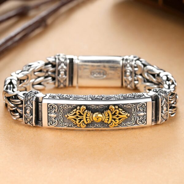 Chinese Style Retro Silver Hipster Bracelet for Men's