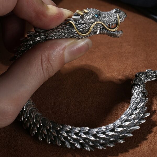Trendy 3D Handmade Dragon Bracelet Men's 3