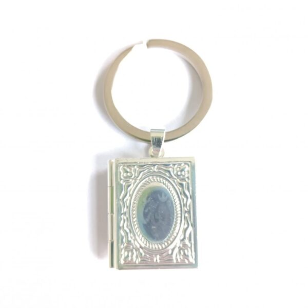 Silver Allah Quran With Photo Frame Pendant