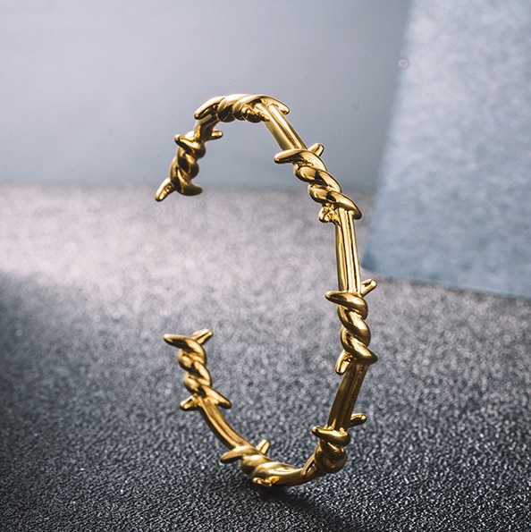 Men's Barbed Wire Cuff Bracelet