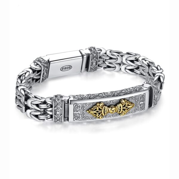 Chinese Style Retro Silver Hipster Bracelet for Men's 6