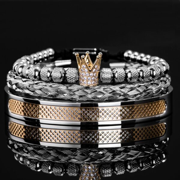 Gold Royal King Deluxe Bracelet Men Jewelry