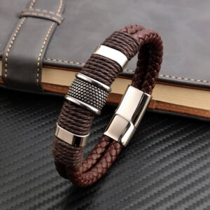 Multilayer Woven Genuine Leather Bracelet