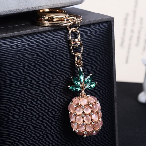 Fashion Opals Pineapple Fruit Stylish Keychain 2