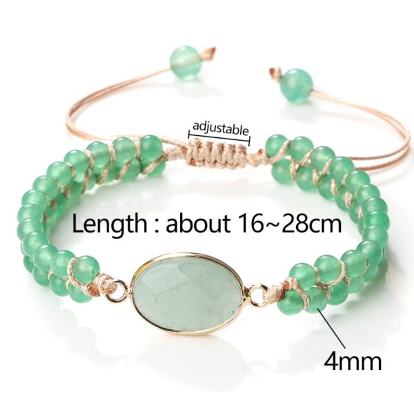 Green Malachite Braided Bracelet Size