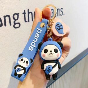 Cute Panda Keychain Fruit Red Panda Key Pendant