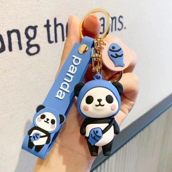 Cute Panda Keychain Fruit Red Panda Key Pendant