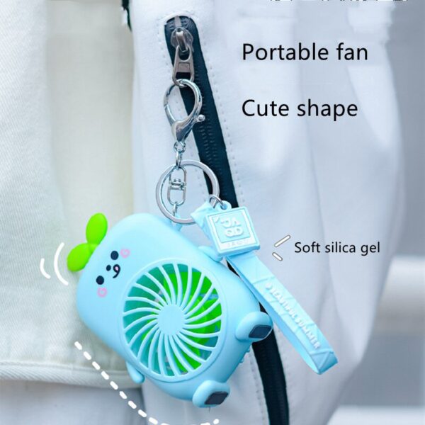 Cute Cartoon Key Ring Portable Ventilation Fan Keychain 12